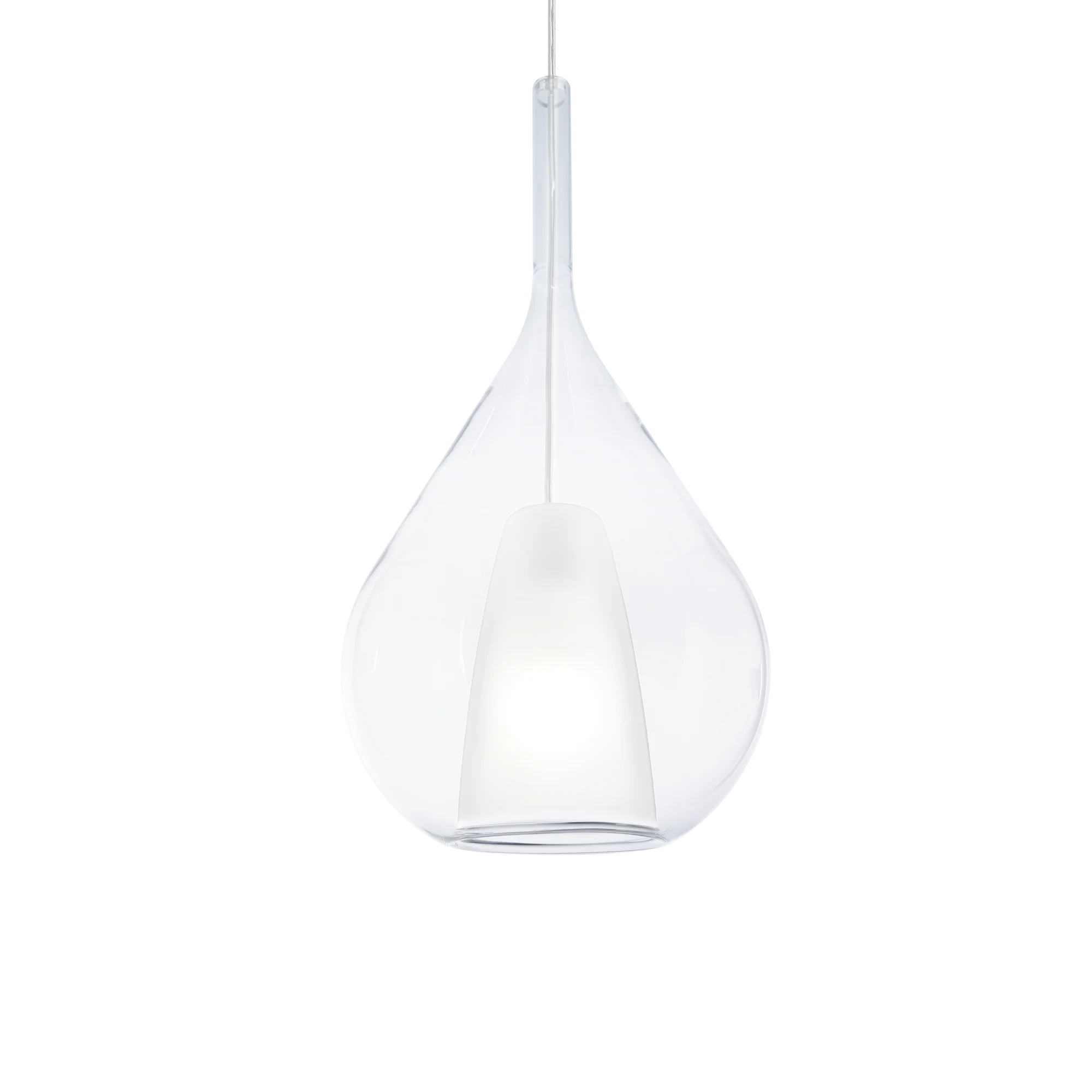Lámpara colgante Ideal Lux Kalique transparente 42W Ø28cm