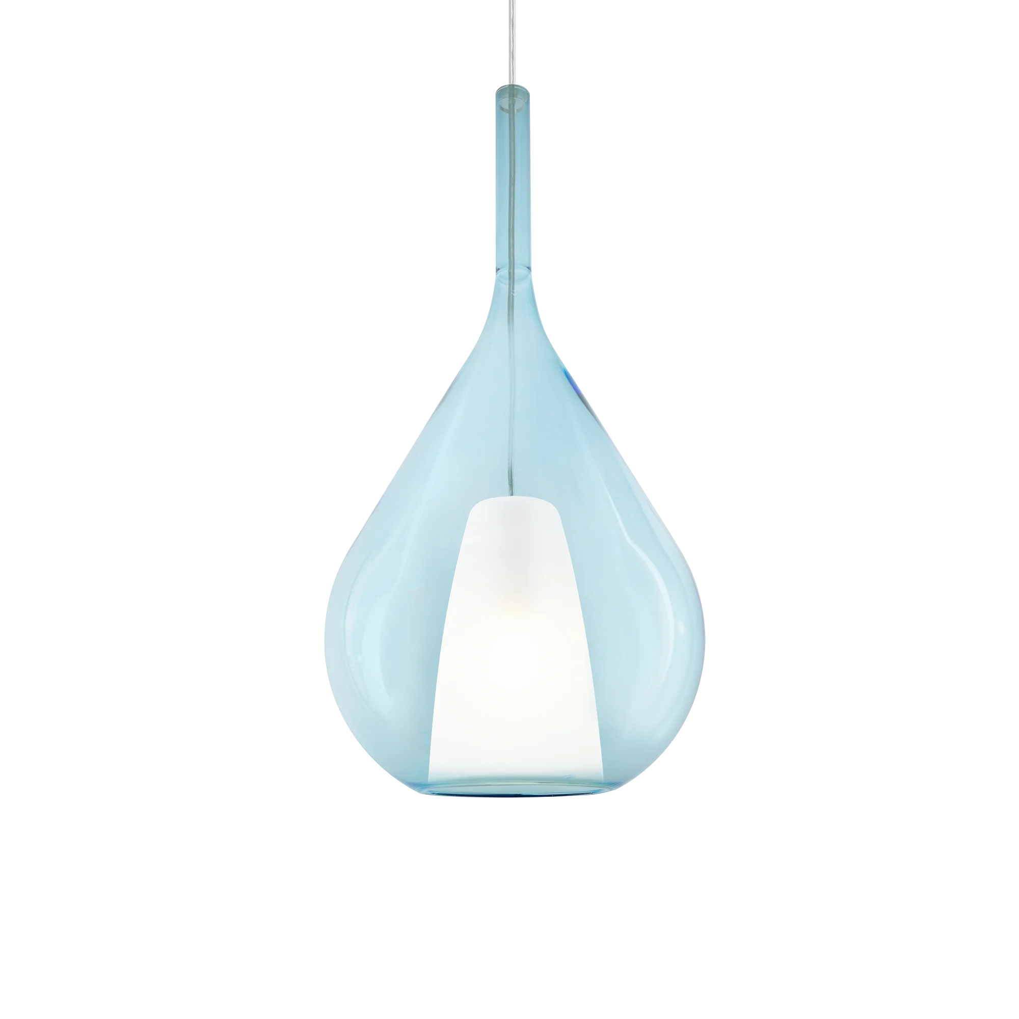 Lámpara colgante Ideal Lux Kalique azul 42W Ø28cm