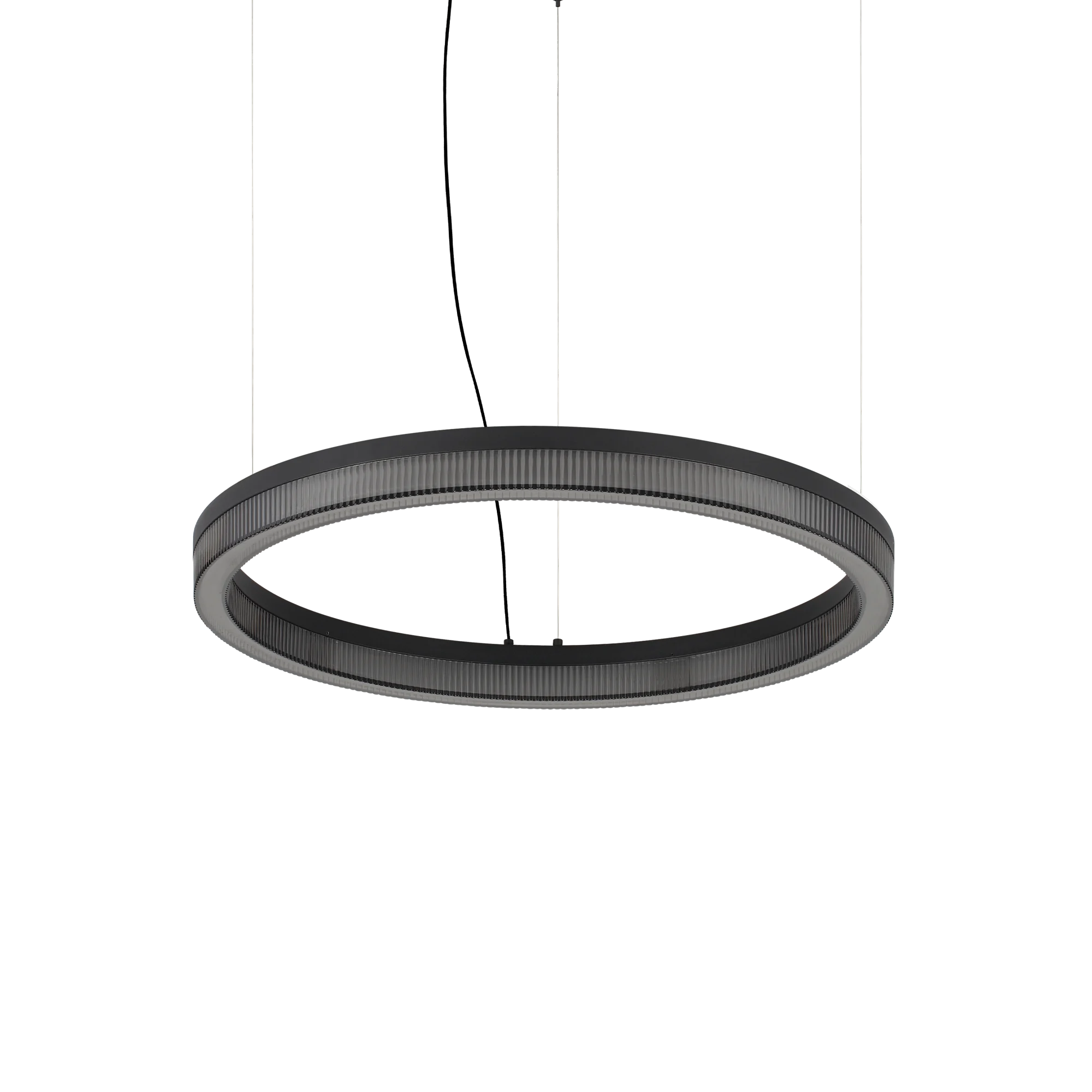 Lámpara colgante Ideal Lux Crown negro cristal LED 31W Ø60cm