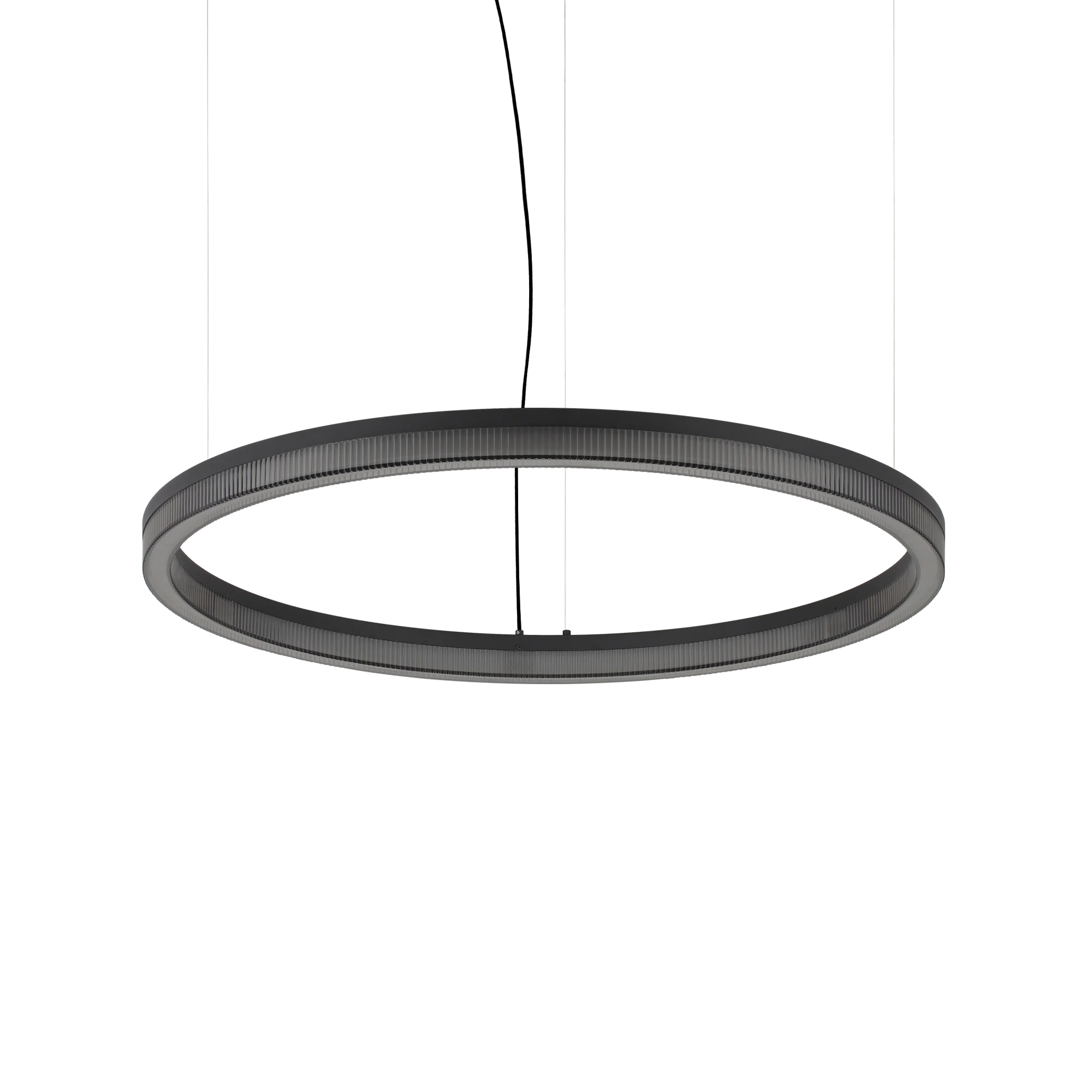 Lámpara colgante Ideal Lux Crown negro cristal LED 43W Ø80cm