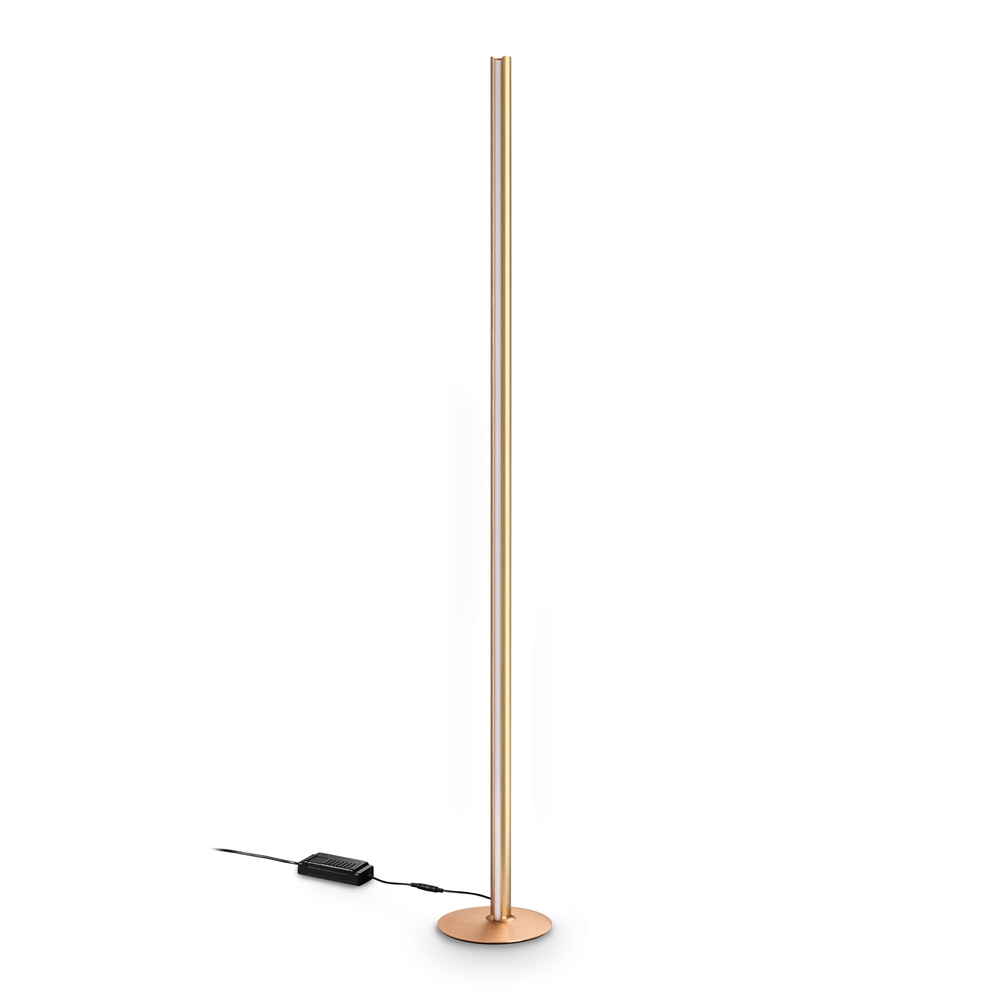 Lámpara de pie Ideal Lux Dorica cobre LED 50W regulable 190cm