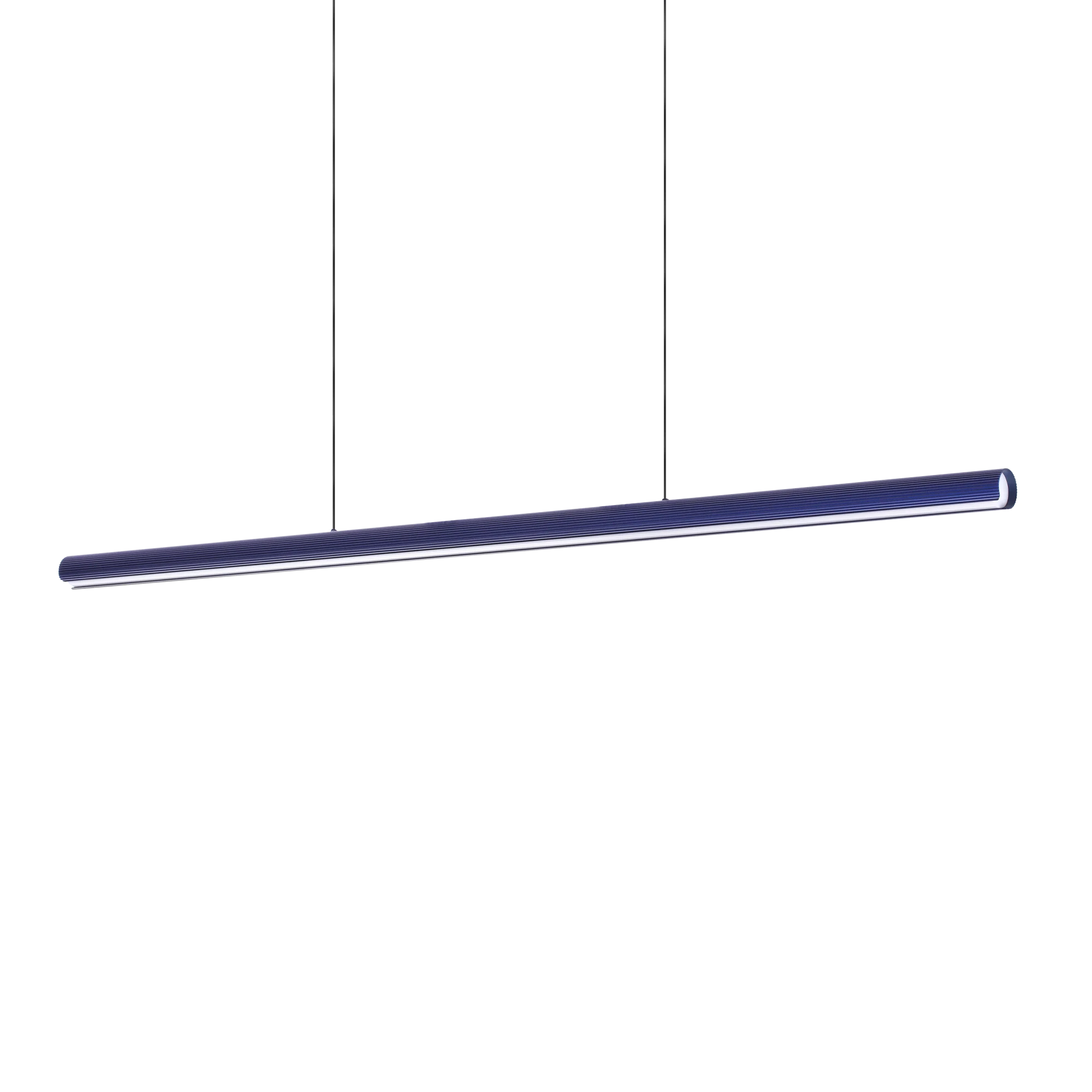Lámpara colgante Ideal Lux Dorica azul LED 35W regulable 140cm