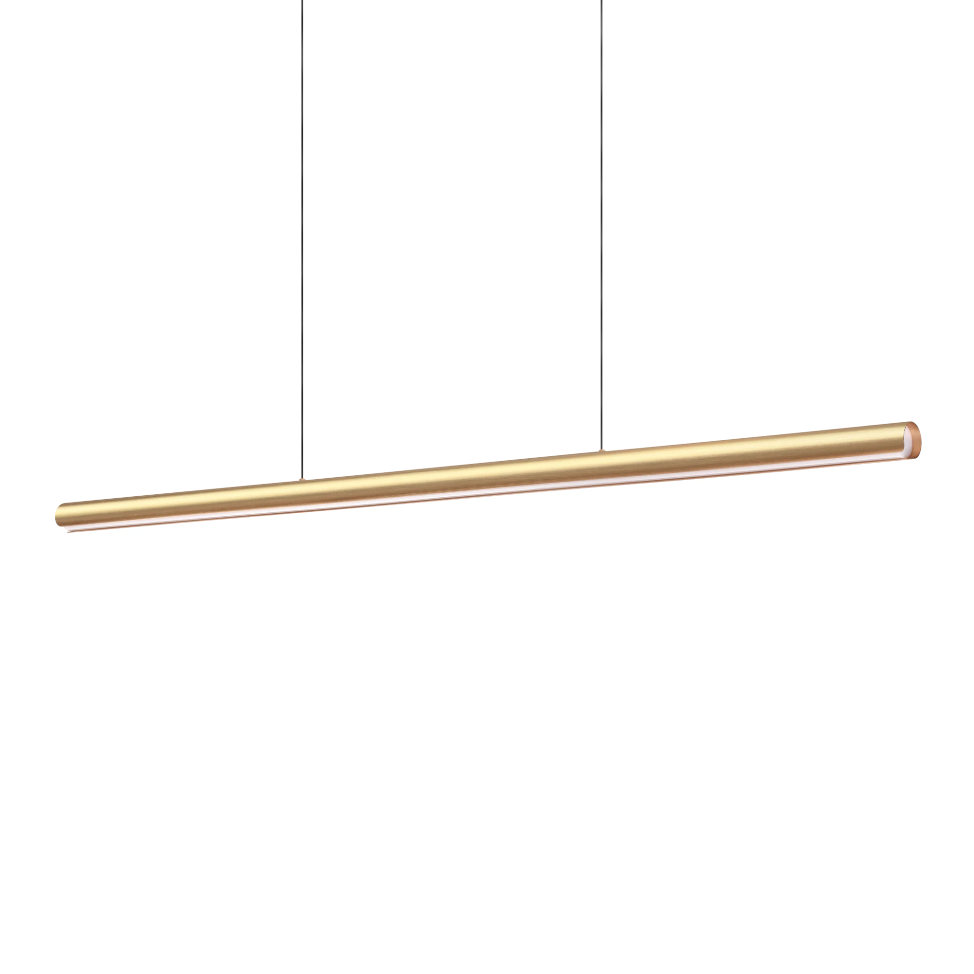 Lámpara colgante Ideal Lux Dorica cobre LED 35W regulable 140cm