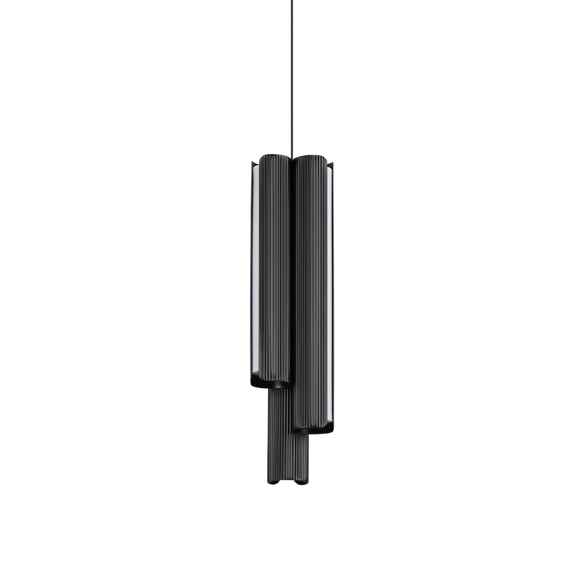 Lámpara colgante Ideal Lux Dorica negro LED 3 luces 27W regulable Ø9,5cm