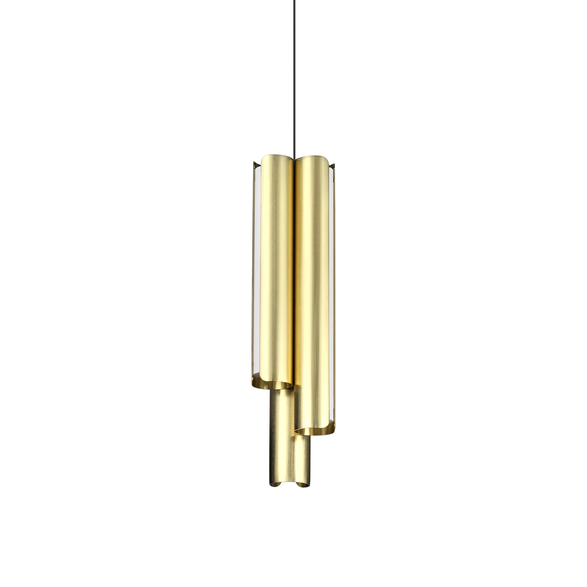 Lámpara colgante Ideal Lux Dorica latón LED 3 luces 27W regulable Ø9,5cm