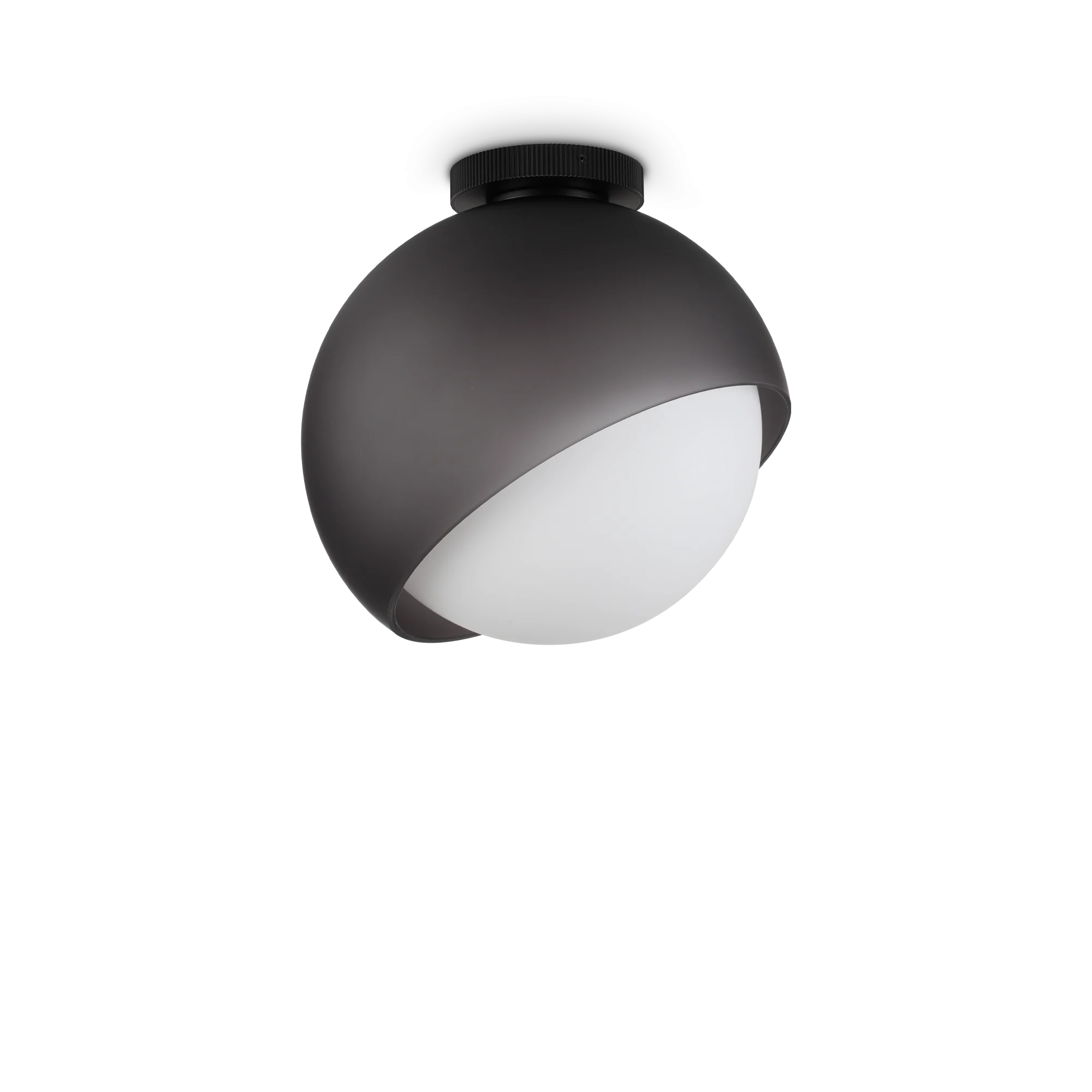 Plafón de techo Ideal Lux Bloom negro cristal 42W Ø30cm