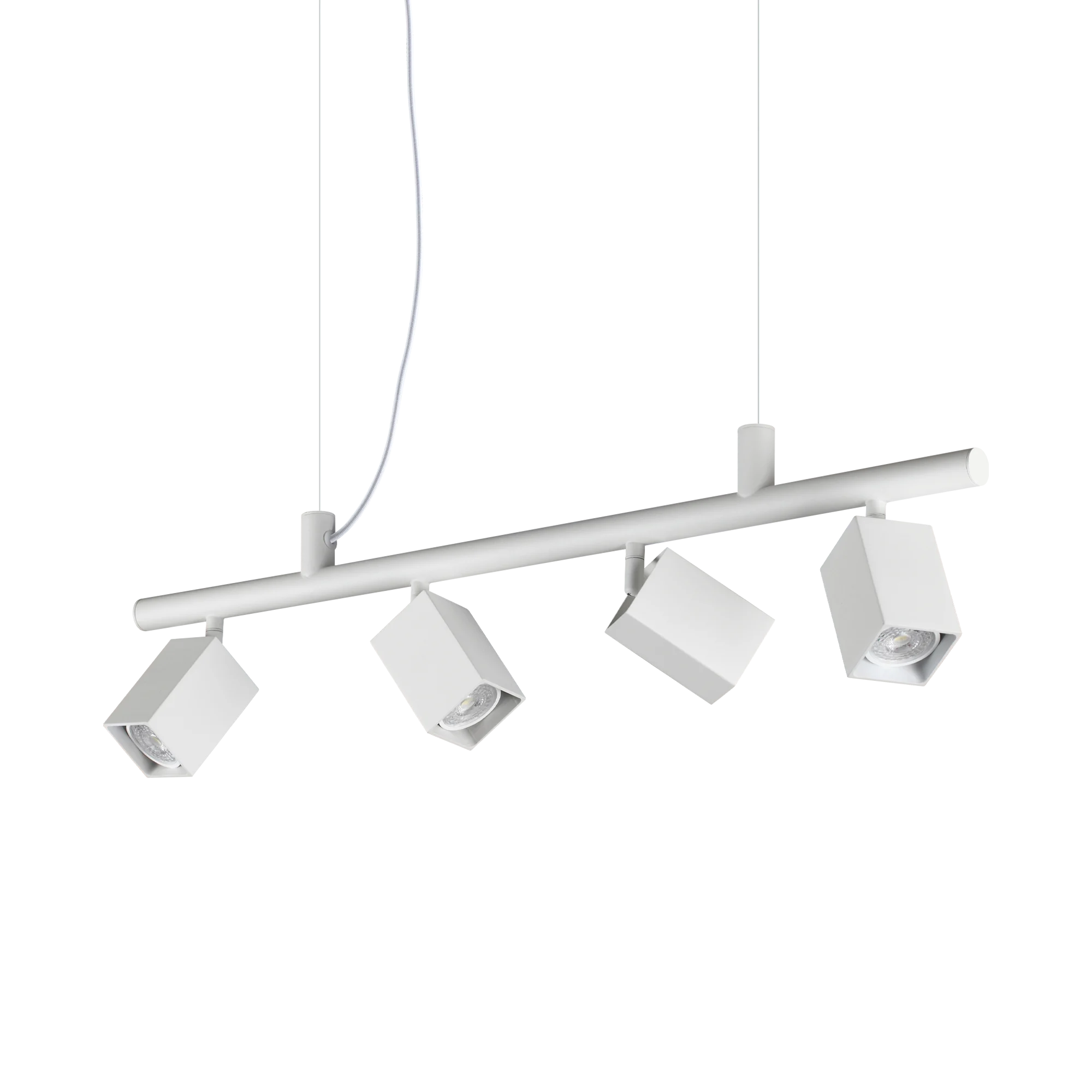 Lámpara colgante Ideal Lux Dynamite blanco 4 luces 112W 76cm