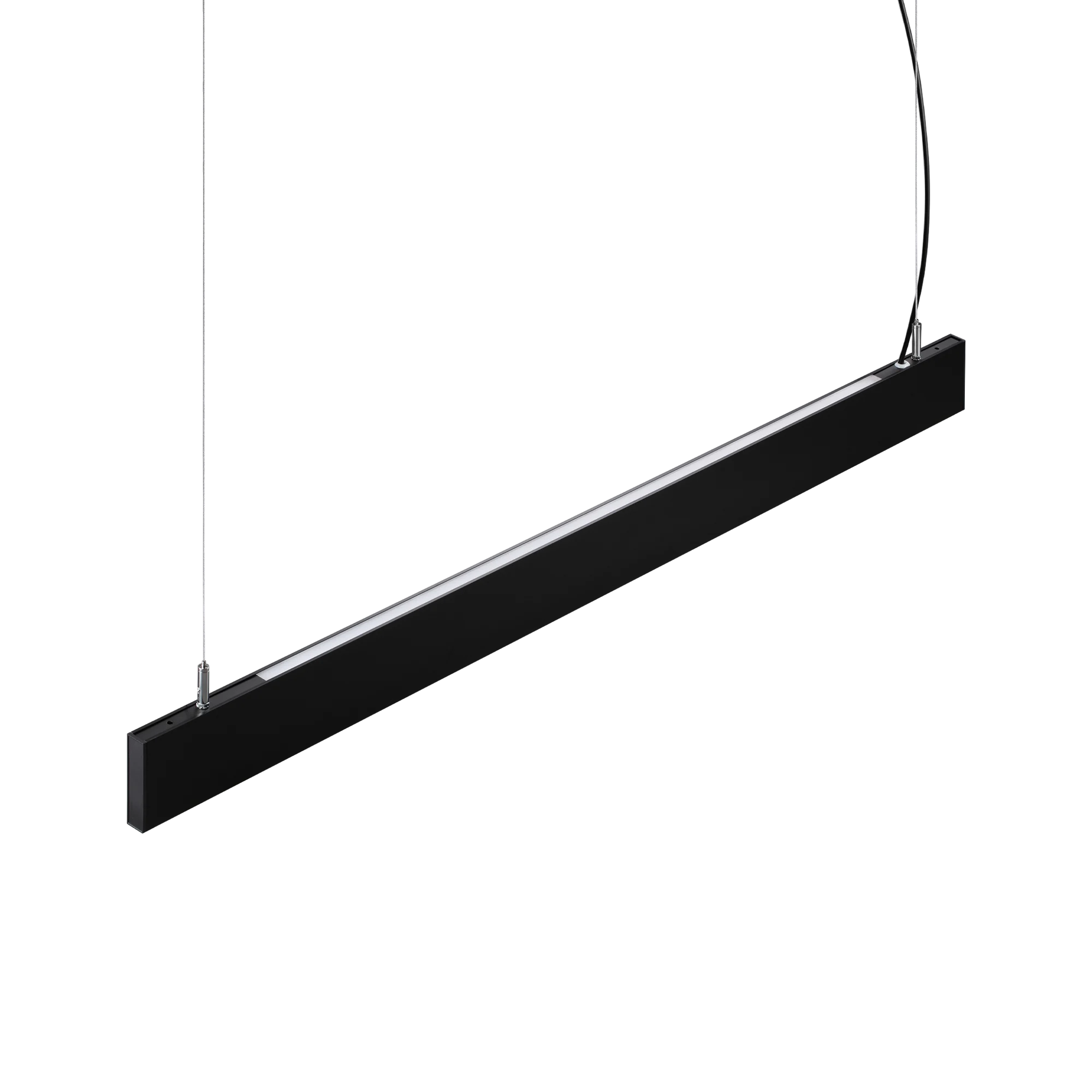 Sistema lineal Ideal Lux Steel negro LED 2 luces 38W 3000K regulable 119,2cm