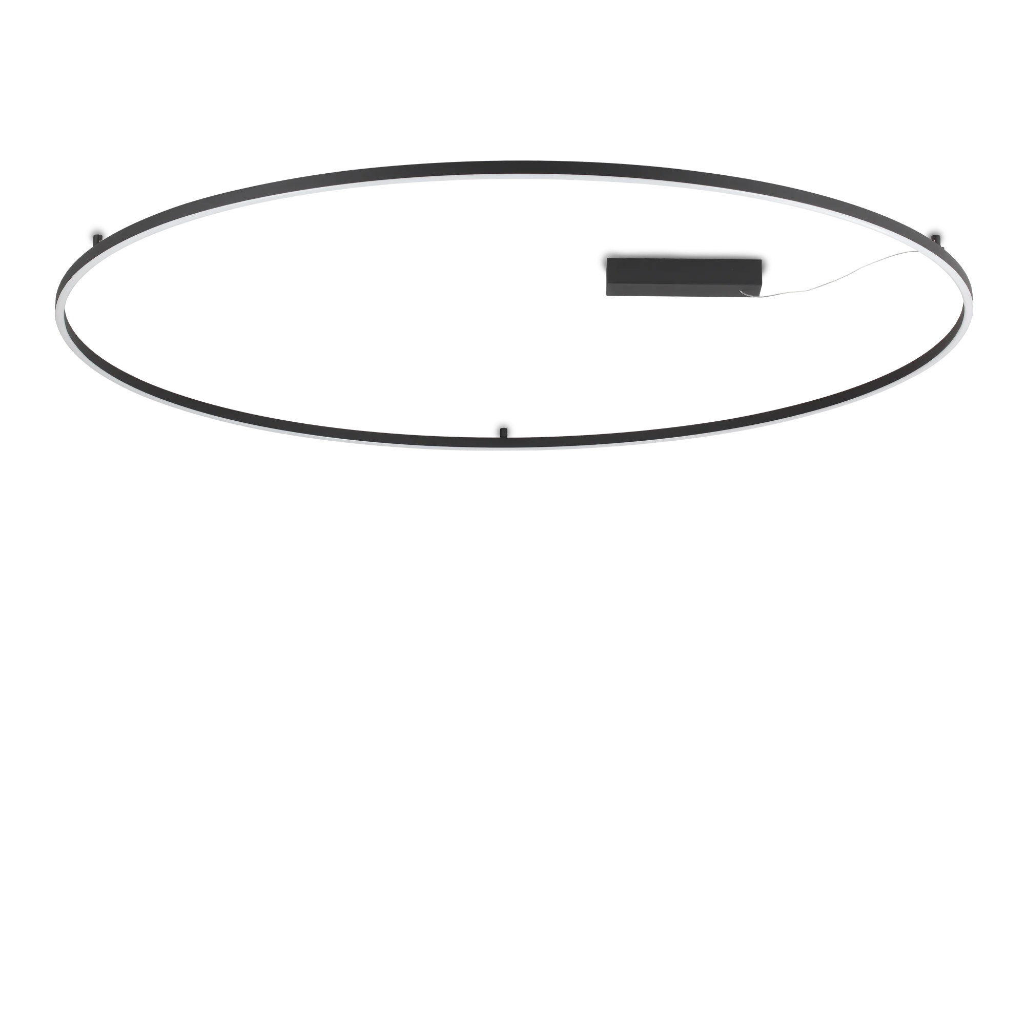 Plafón de techo Ideal Lux Oracle Slim negro LED 81W Ø150cm 3000K
