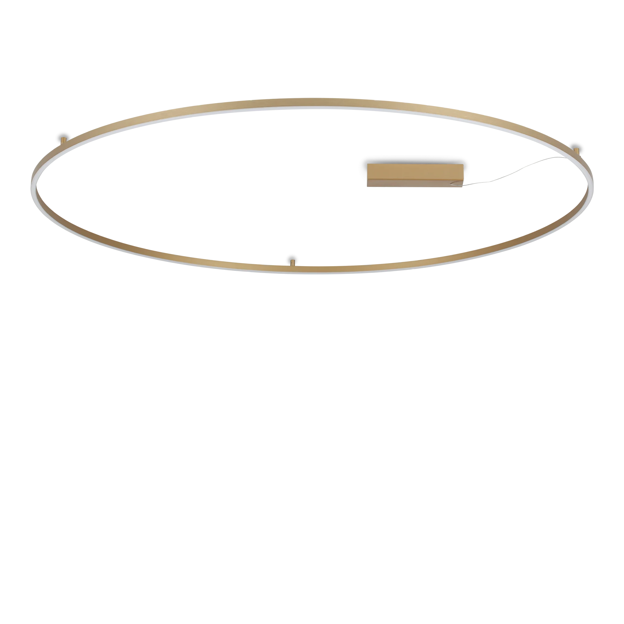 Plafón de techo Ideal Lux Oracle Slim latón LED 81W Ø150cm 3000K