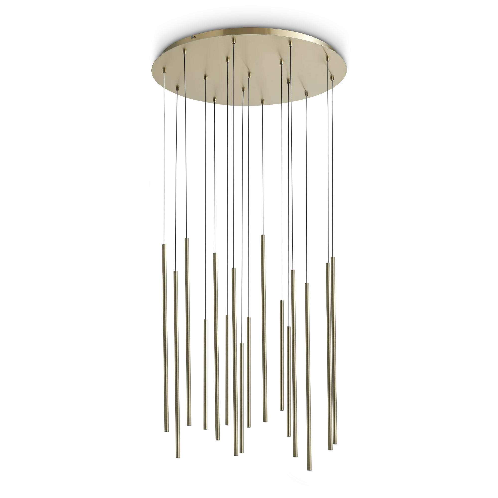 Lámpara colgante Ideal Lux Look latón cristal LED 16 luces 31W Ø70cm 3000K