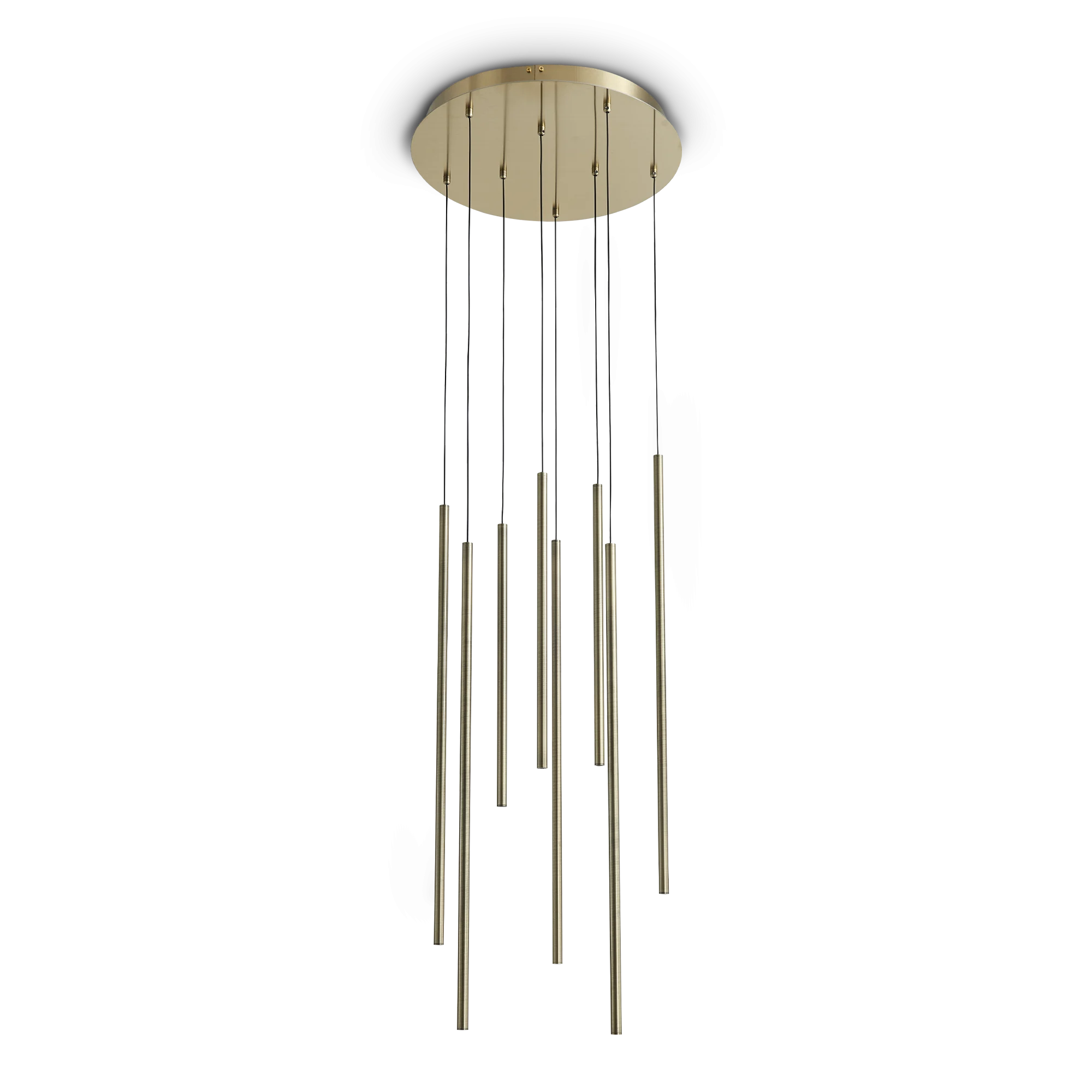 Lámpara colgante Ideal Lux Look latón cristal LED 8 luces 16W 3000K Ø45cm