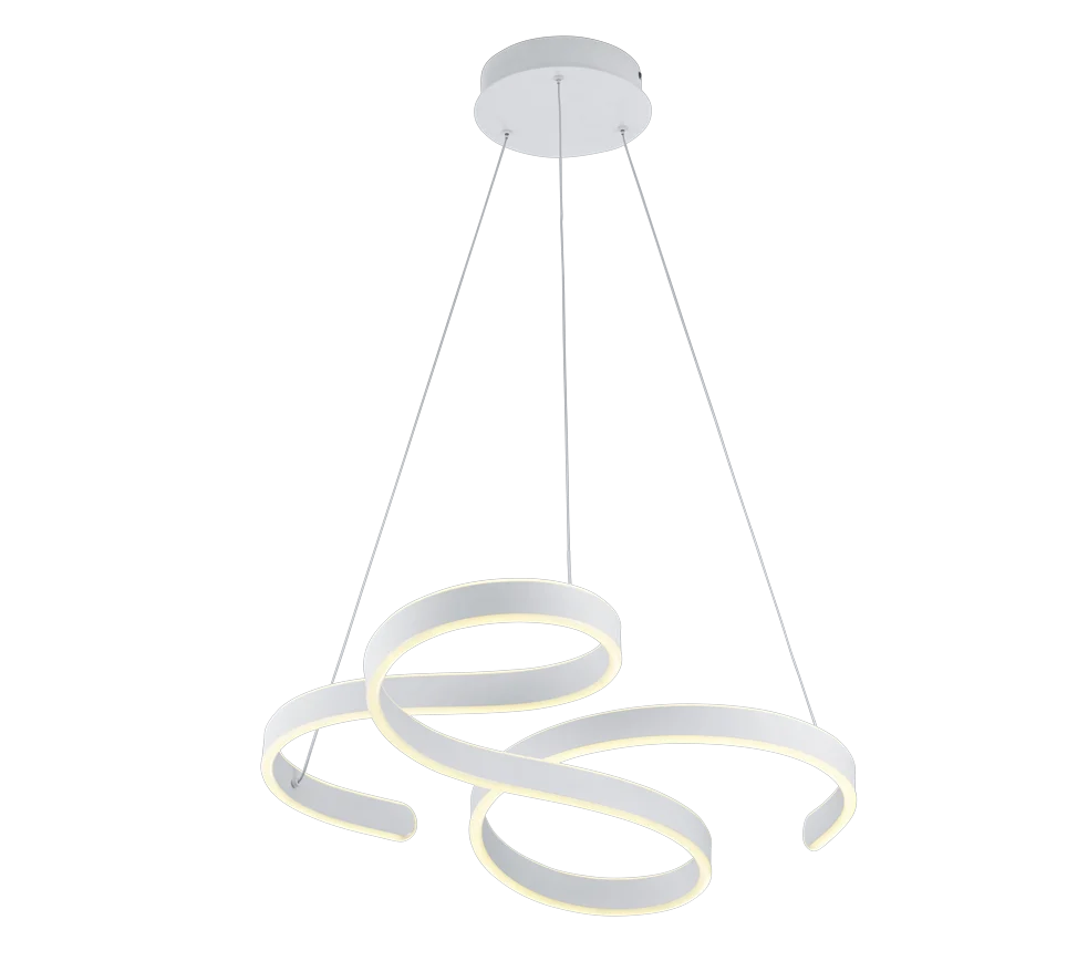 Trio Francis Lámpara colgante LED de metal blanco mate 3