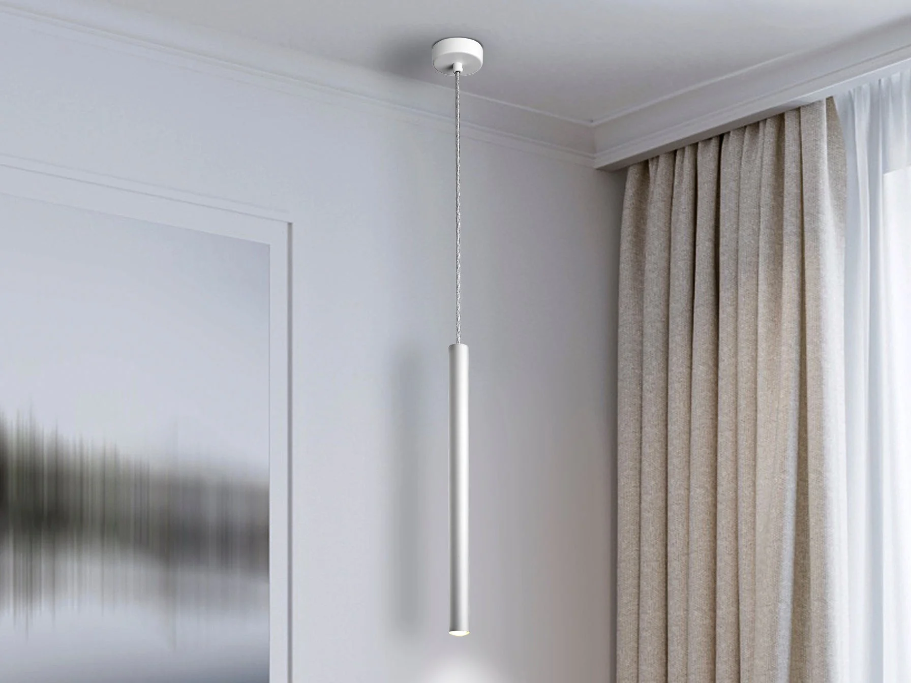 Lámpara de techo colgante Schuller Varas 1 luz blanco 3000K