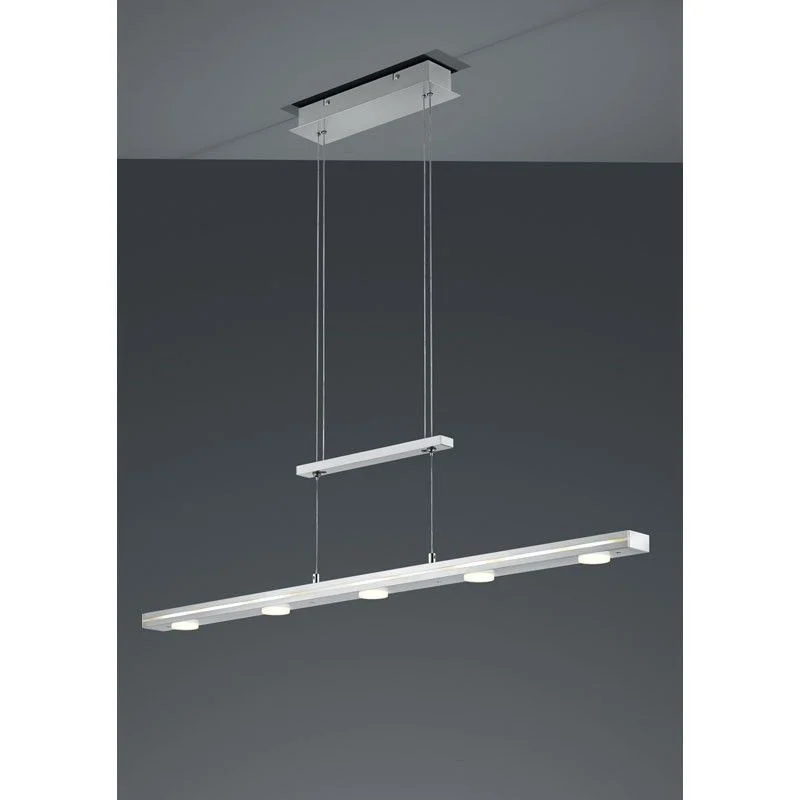 Lámpara de techo colgante Trio Lacal LED 7 luces níquel mate táctil 160cm 3