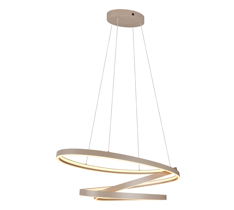 Lámpara de techo colgante Trio Ciola LED gris pardo 2000-4000K regulable 150cm 100W 377210141