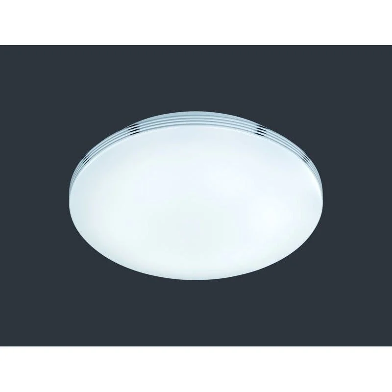 Plafón de baño Trio Apart LED cromo 3000K regulable IP44 Ø41cm 659412406