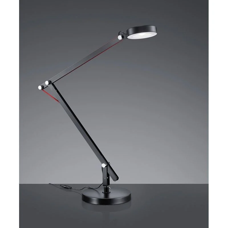 Lámpara de sobremesa grande Trio Amsterdam LED negro 3000K 90cm 527920102
