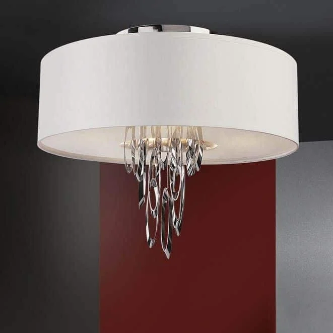 Plafón Schuller Domo 4 luces cromo Ø55cm