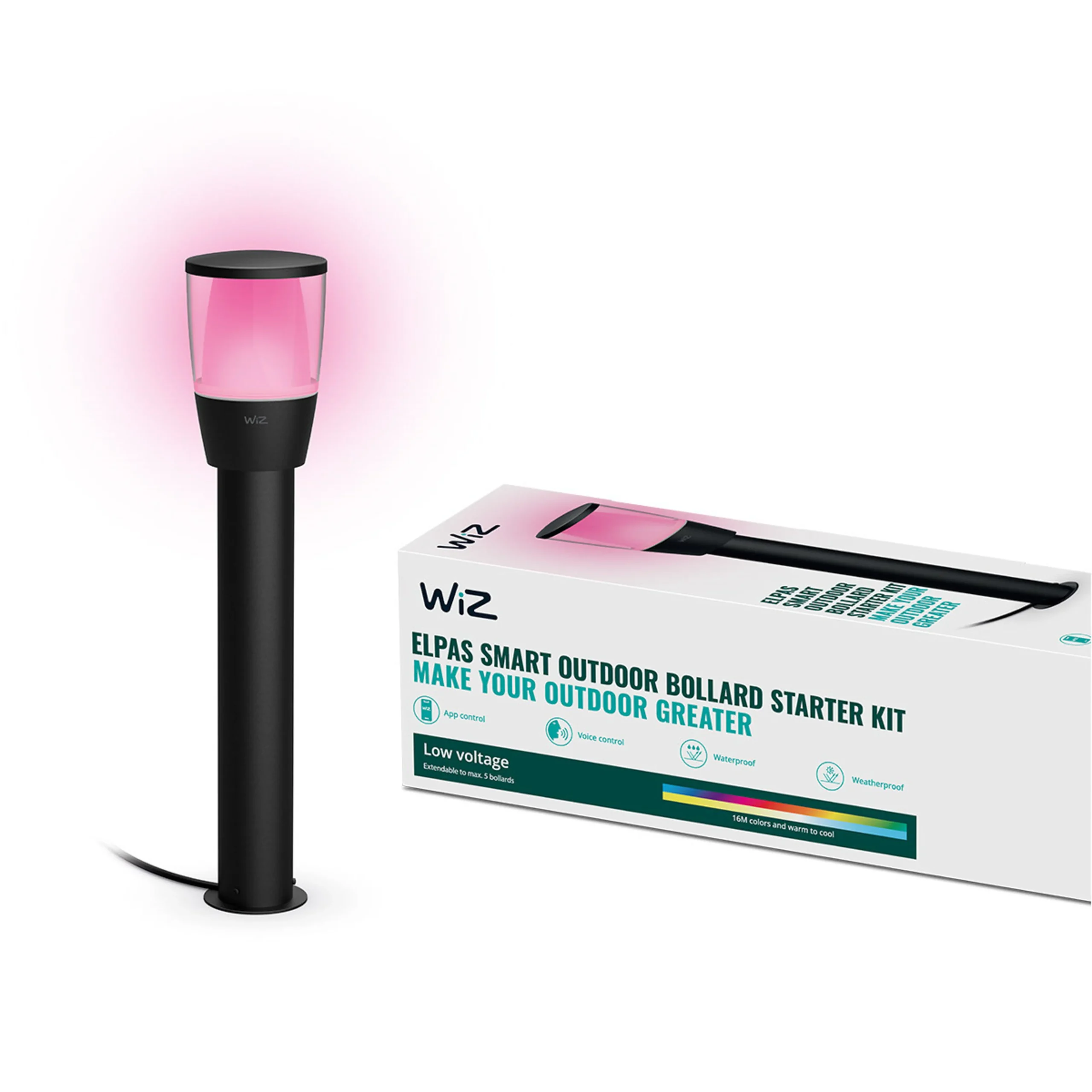 WiZ Lámpara de Negro mesa Elpas 5W 320lm 87201