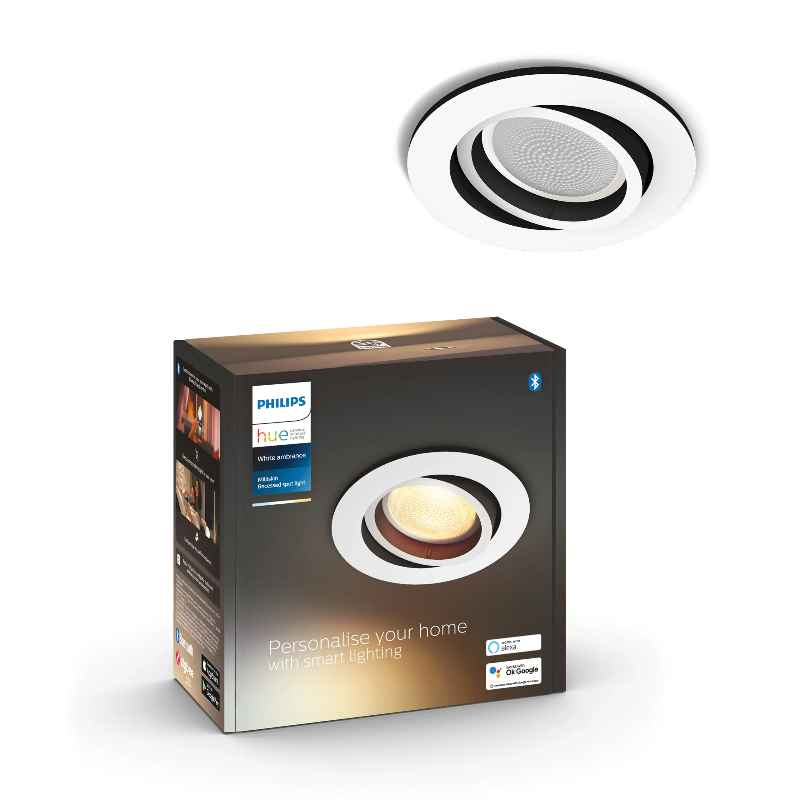 Philips Hue Empotrable Milliskin blanco White Ambiance 4,2W 400lm 87201