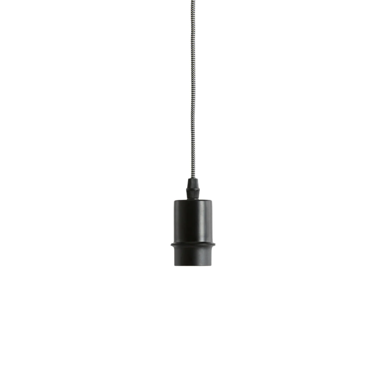 Suspensión negra con casquillo a la vista Light & Living Cupa