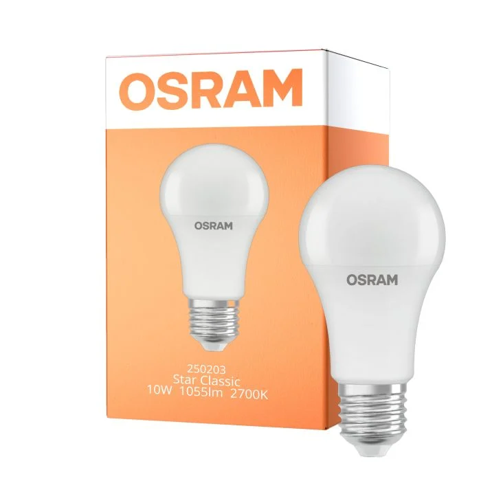 Osram LED Star Classic E27 Pera Mate 10W 1055lm - 827 Luz Muy Cálida | Reemplazo 75W