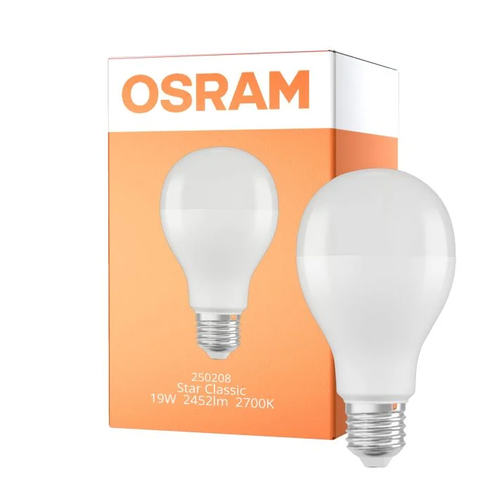 Osram LED Star Classic E27 Pera Mate 19W 2452lm - 827 Luz Muy Cálida | Reemplazo 150W