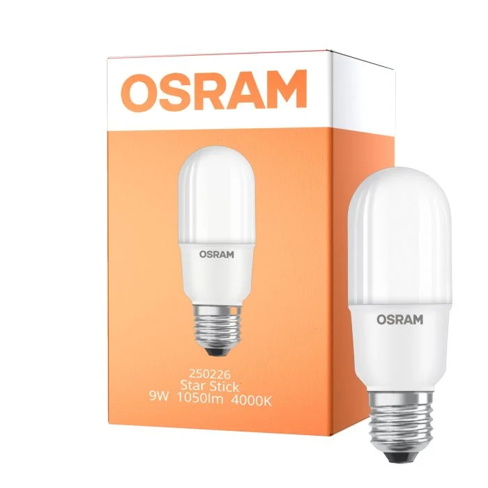 Osram LED Star Stick E27 Mate 9W 1050lm - 840 Blanco Frio | Reemplazo 75W