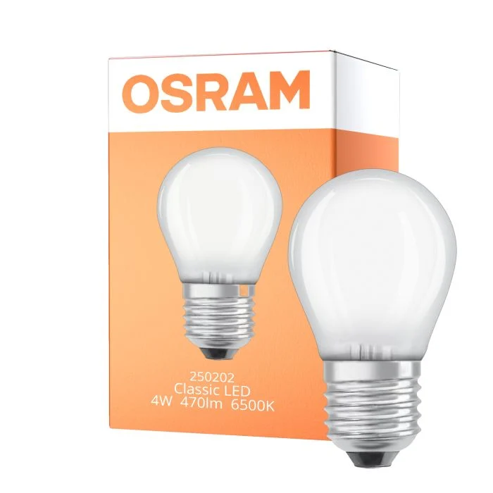 Osram Classic LED E27 Esférica Con Filamento Mate 4W 470lm - 865 Luz De Día | Reemplazo 40W