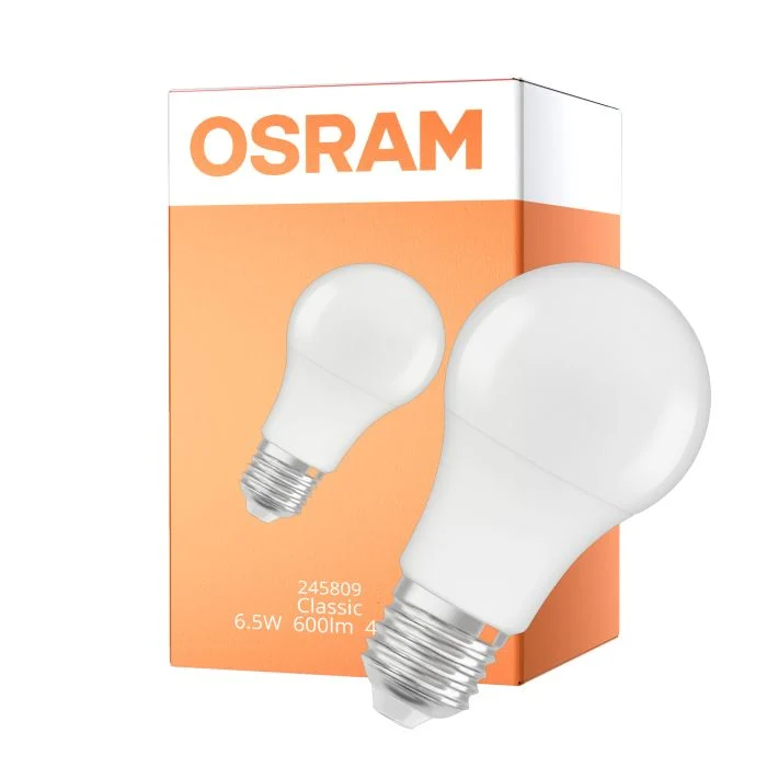 Osram Led Star Classic LED E27 Pera Mate 6.5W 600lm - 840 Cool white | Reemplazo 45W
