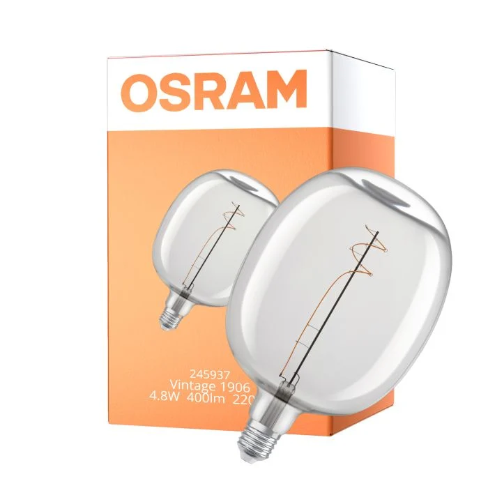 Osram Vintage 1906 LED E27 Special Filament Mirror Silver 4.8W 400lm - 827 Extra Warm White | Dimmable
