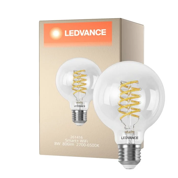 Ledvance Smart+ Wifi E27 G80 8W 806lm - 827-865 Ajustable Blanco | Regulable - Reemplazo 60W