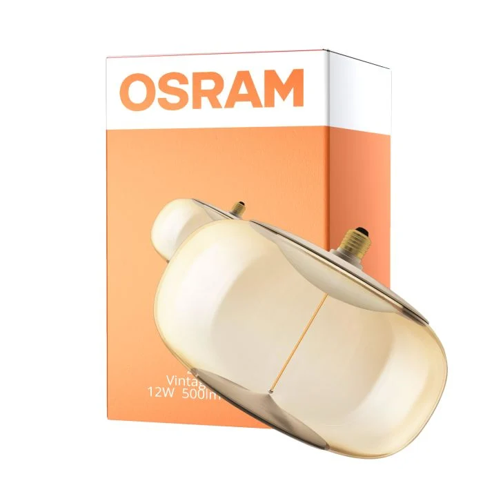 Osram Vintage 1906 LED E27 Special Con Filamento Smoke 12W 500lm - 818 Luz Muy Cálida | Regulable - Reemplazo 40W