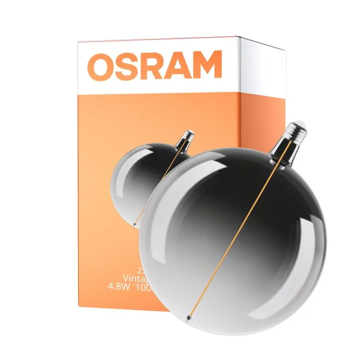 Osram Vintage 1906 LED E27 Esférica Con Filamento Mate 4.8W 100lm - 818 Luz Muy Cálida | Regulable - Reemplazo 15W