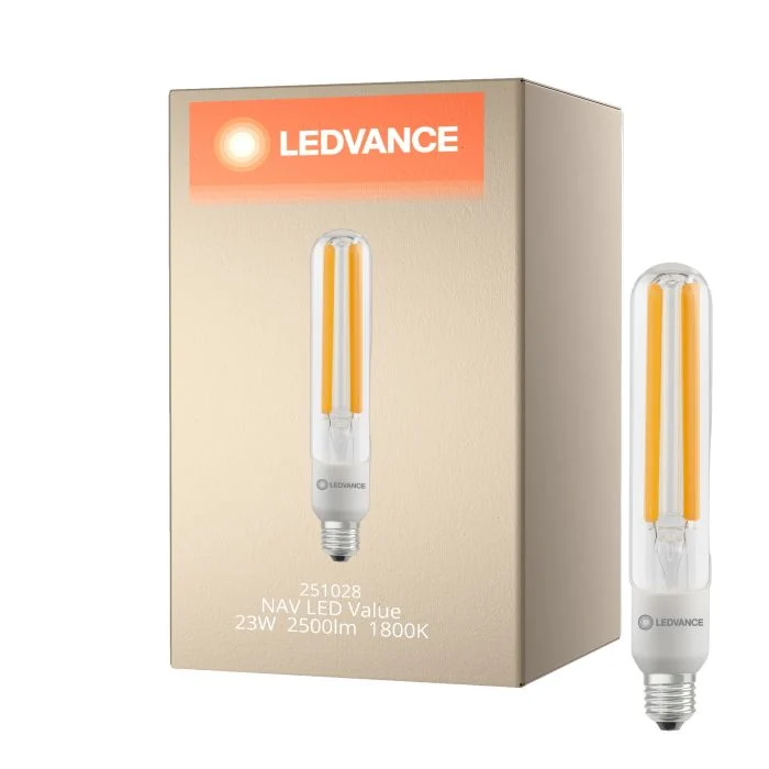 Ledvance LED NAV Con Filamento Ámbar E27 23W 2500lm - 718 Luz Muy Cálida | Reemplazo 70W