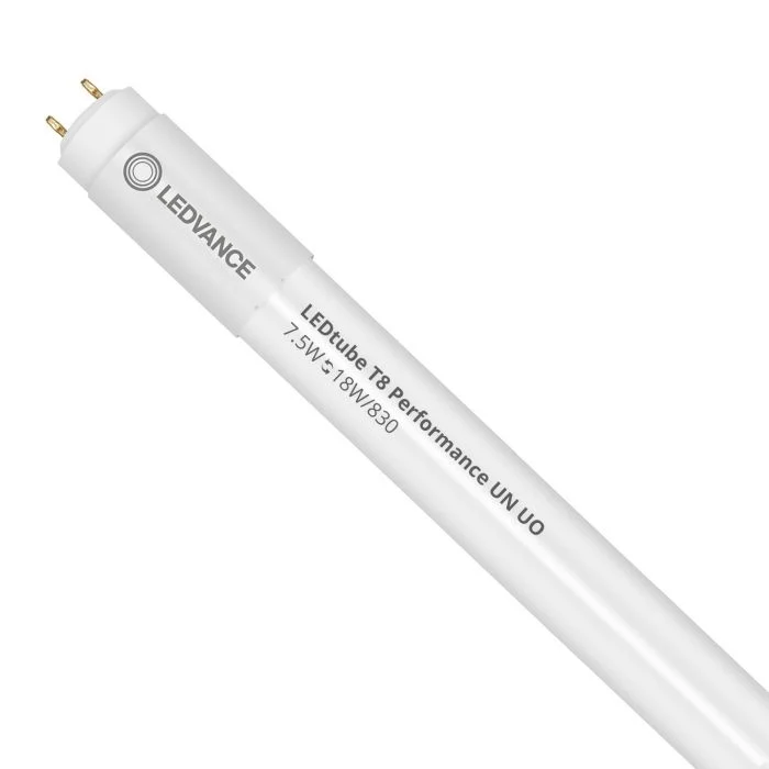 Ledvance Tubo LED T8 Performance (UN) Ultra Output 7.5W 1000lm - 830 Luz Cálida | 60cm - Reemplazo 18W