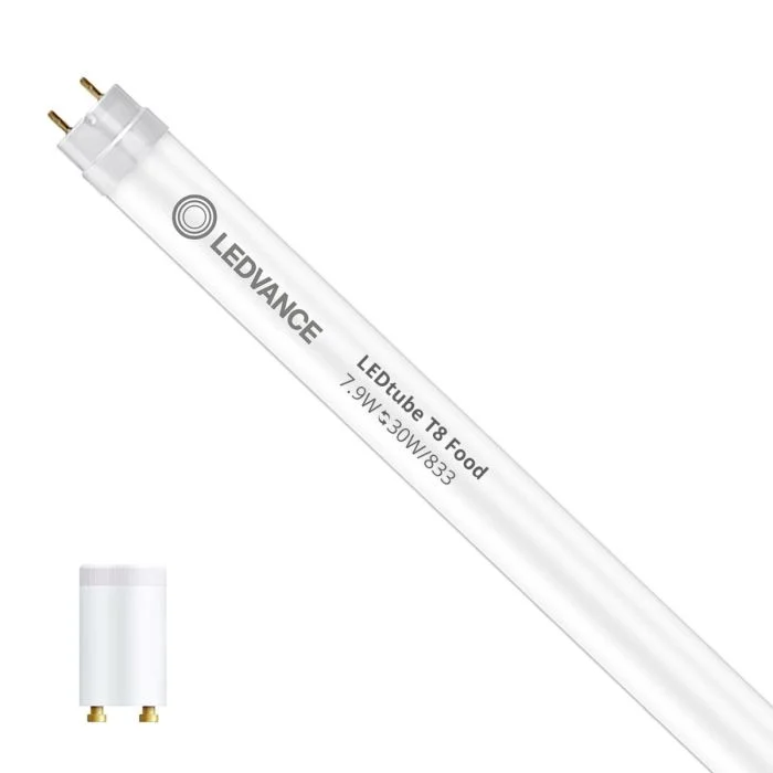 Ledvance Tubo LED T8 Performance Food (EM/Mains) Standard Output 7.9W 750lm - 833 Luz Cálida | 90cm Reemplazo 30W