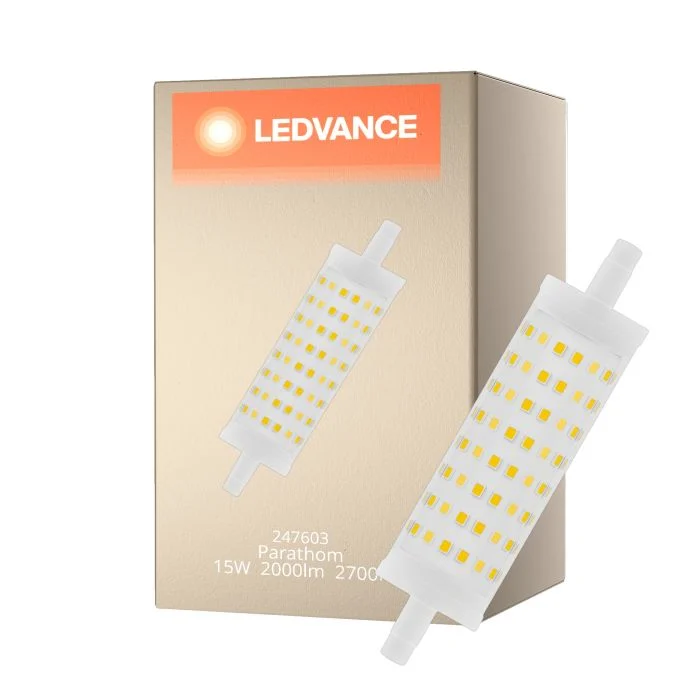 Ledvance LED Line R7s doble Ended 118mm 15W 2000lm - 827 Luz muy Cálida | Regulable - Reemplazo 125W