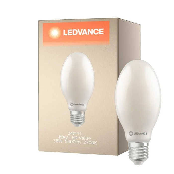 Ledvance LED Bulbo HQL LED FIL V E40 38W 5400lm - 827 Luz muy Cálida | Reemplazo 125W