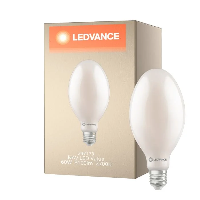 Ledvance LED Bulbo HQL LED FIL V E40 60W 8100lm - 827 Luz muy Cálida | Reemplazo 125W