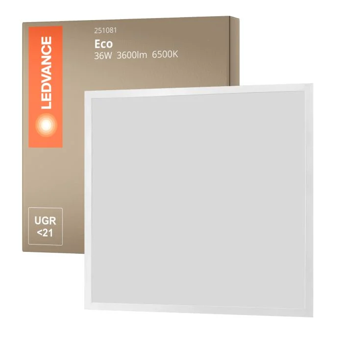 Ledvance Panel LED Eco 36W 3600lm - 865 Luz De Día | 60X60cm - UGR <21