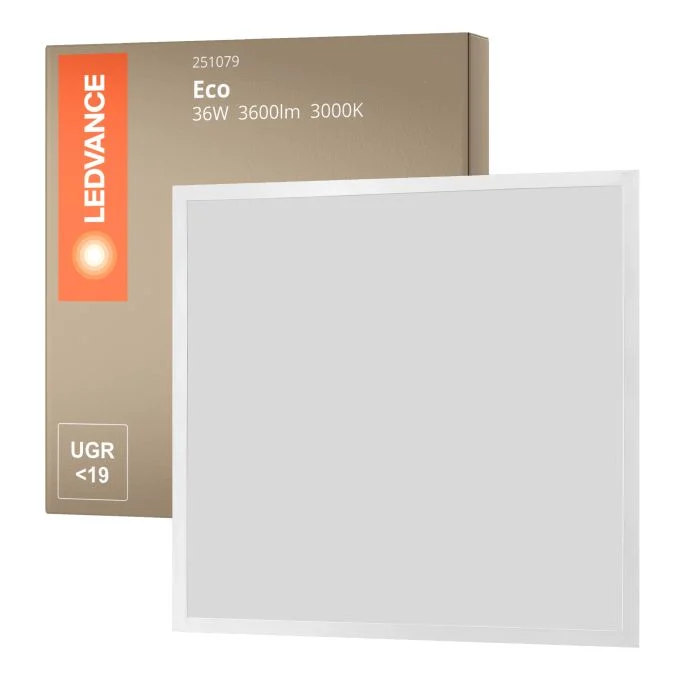 Ledvance Panel LED Eco 36W 3600lm - 830 Luz Cálida | 60X60cm - UGR <19