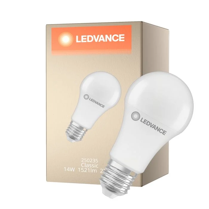Ledvance Classic LED E27 Pera Mate 14W 1521lm - 827 Luz Muy Cálida | Reemplazo 100W