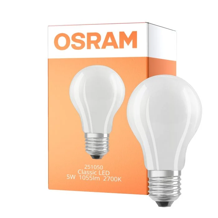 Osram LED Lamps E27 Pera Con Filamento Mate 5W 1055lm - 827 Luz Muy Cálida | Reemplazo 75W