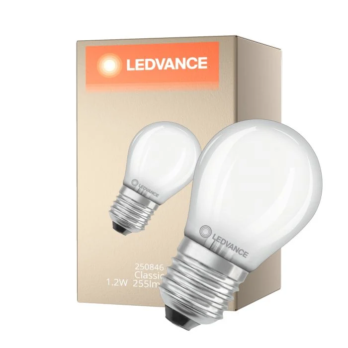 Ledvance LED Classic E27 Pera Con Filamento Mate 1.2W 255lm - 827 Luz Muy Cálida | Reemplazo 25W