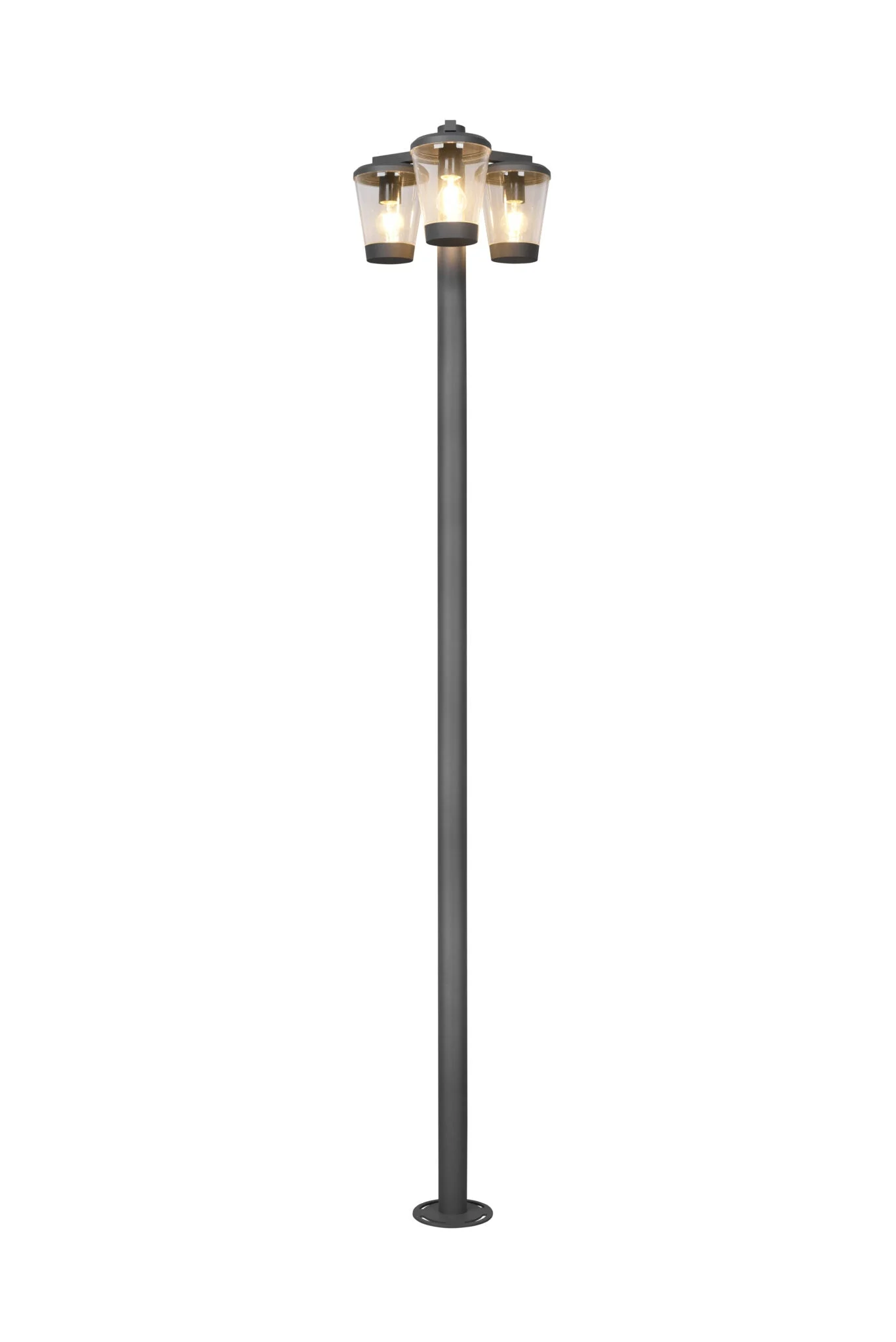 Baliza de exterior Trio Cavado 3 luces antracita IP44 220cm 4