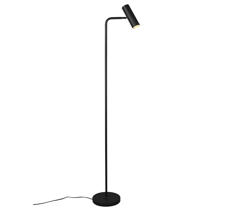 Lámpara de pie Trio Marley negro mate 151cm 4