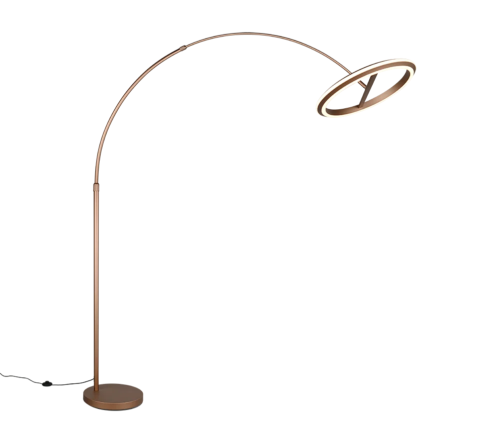 Lámpara de pie Trio Amador LED marrón café 205cm 442410165