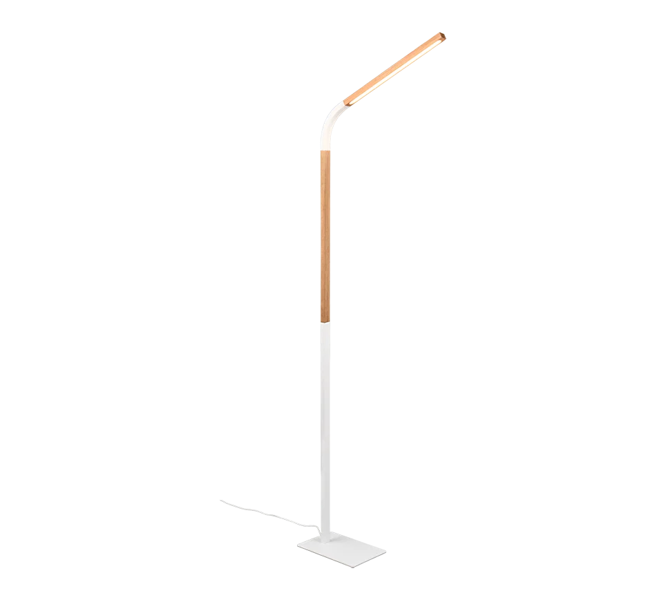Lámpara de pie Trio Norris LED blanco mate 3000K 169,5cm 445210131